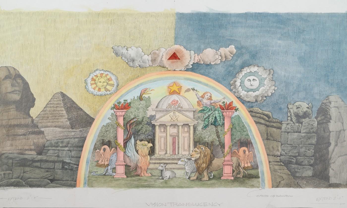 Maurice Sendak (1928-2012), Design for Temple of the Sun, finale II (The Magic Flute), 1979-1980
