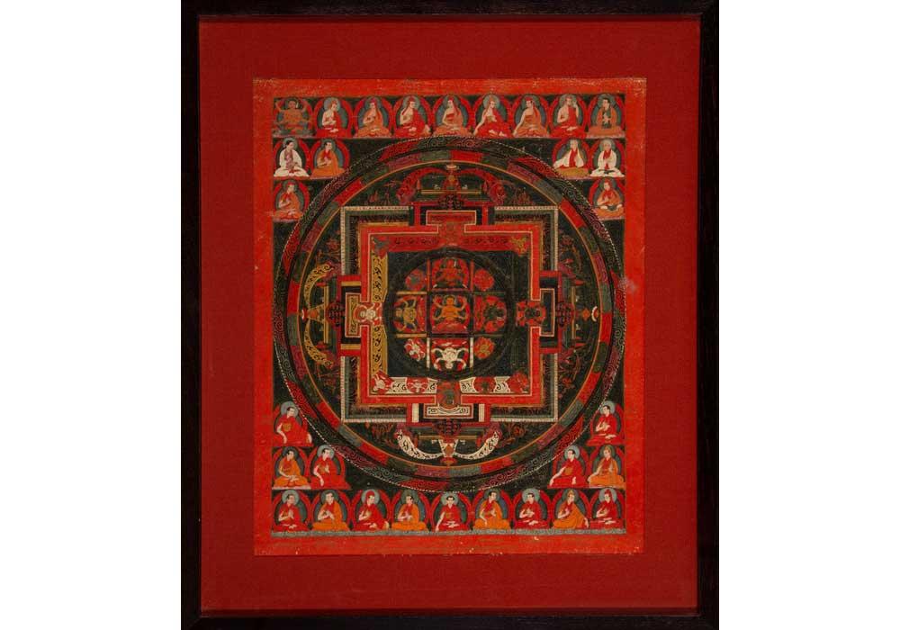 A Tibetan Mandala Thangka with Abbot Lineage, 18th century