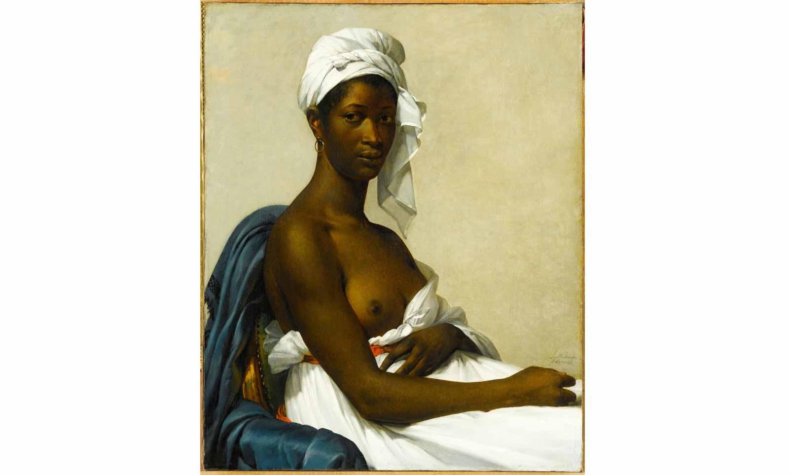 Marie Guillemine Benoist (1768-1826), Portrait of Madeleine, 1800. Also called Portrait of a black woman, presented at the Salon of 1800 under the title Portrait of a Negress