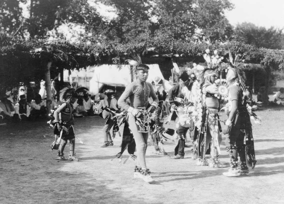 Skidi and Wichita dancers, 1927.