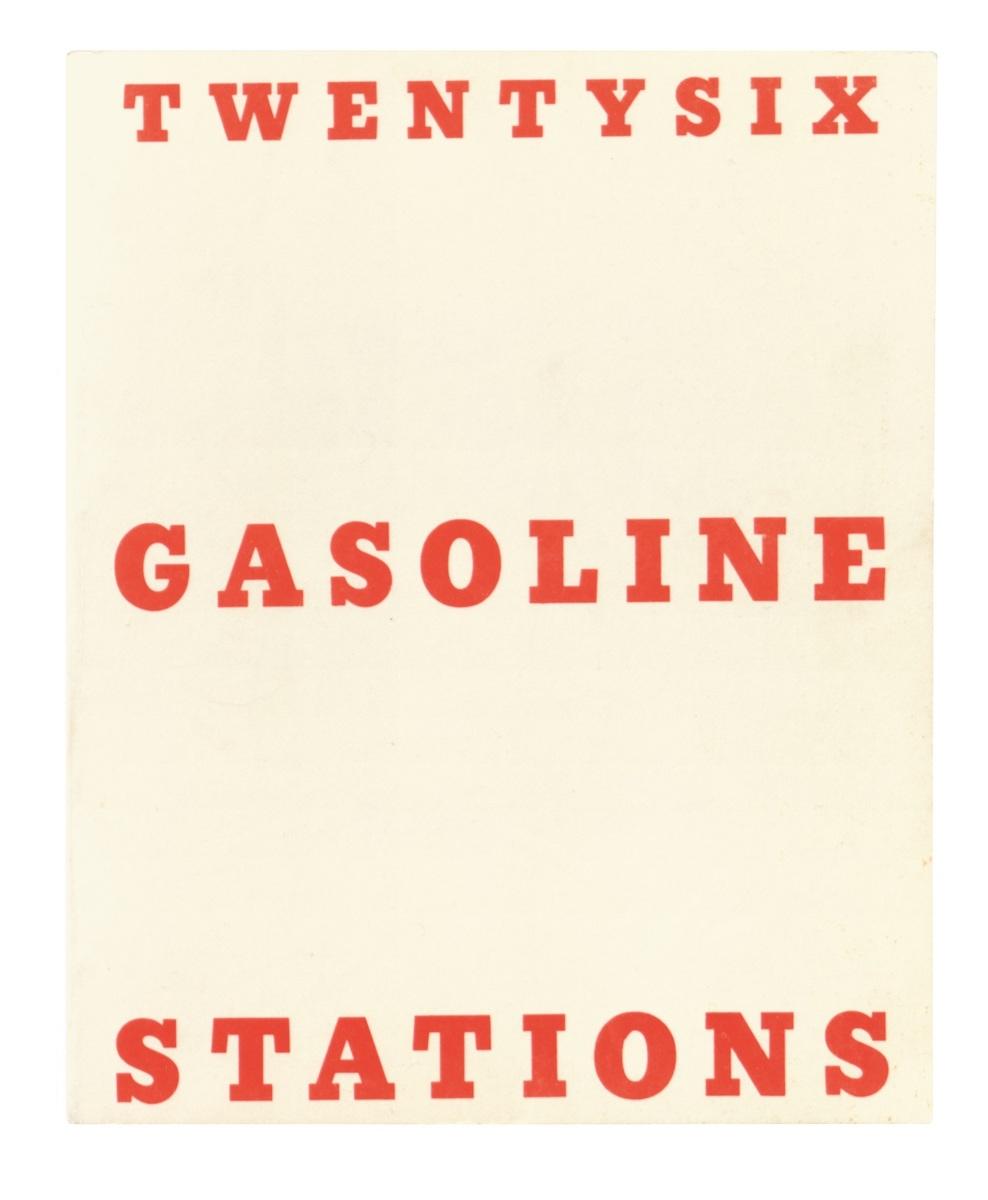 Ed Ruscha, Twentysix Gasoline Stations, 1963. Artist’s book, offset printed, 7 1⁄16 × 5 9⁄16 × 1/2″ (closed). © 2023 Ed Ruscha. Photo Susan Haller, Ed Ruscha Studio