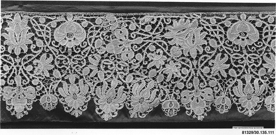 Unknown, Lace Border, 16th-17th Century. Needle lace.