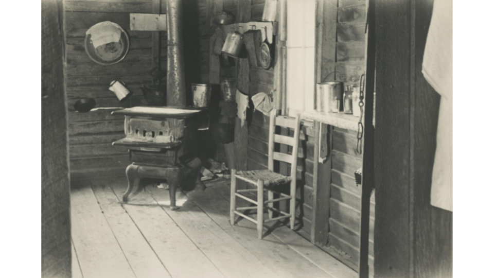 Walker Evans, Kitchen in Floyd Burroughs’s Home, Hale County, Alabama, 1936
