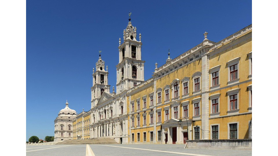 Main facade of Mafra National Palace, Portugal