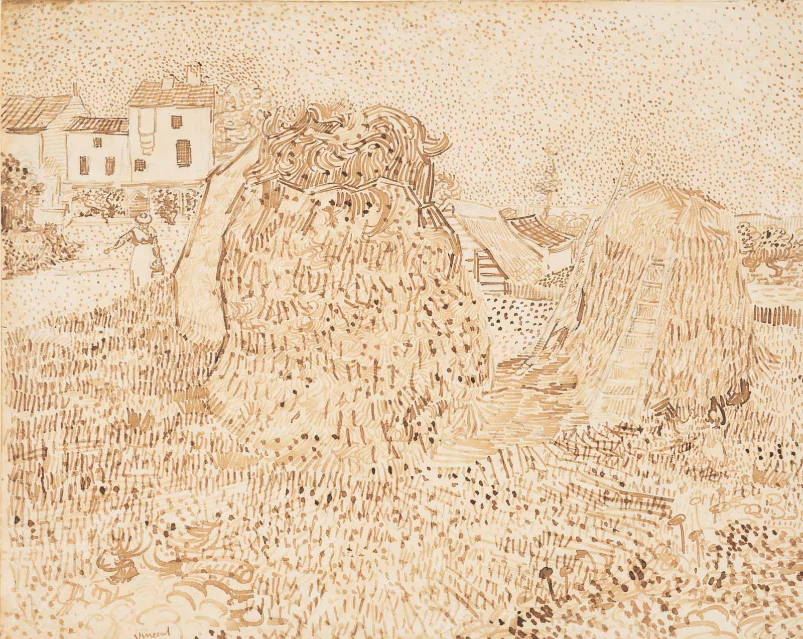 Haystacks, 1888, by Vincent Willem van Gogh