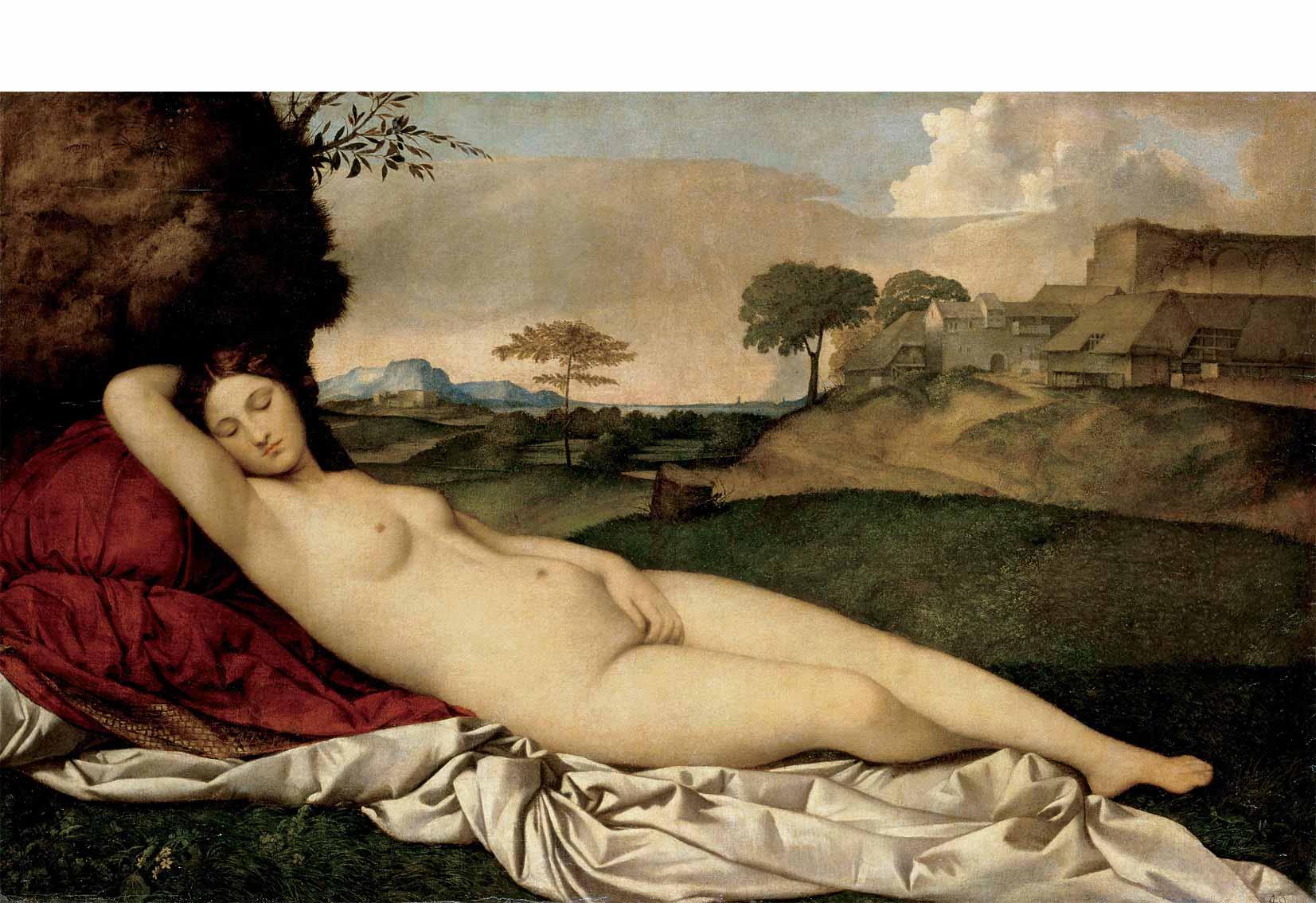 Giorgione, completed by Titian, Sleeping Venus, c. 1510.