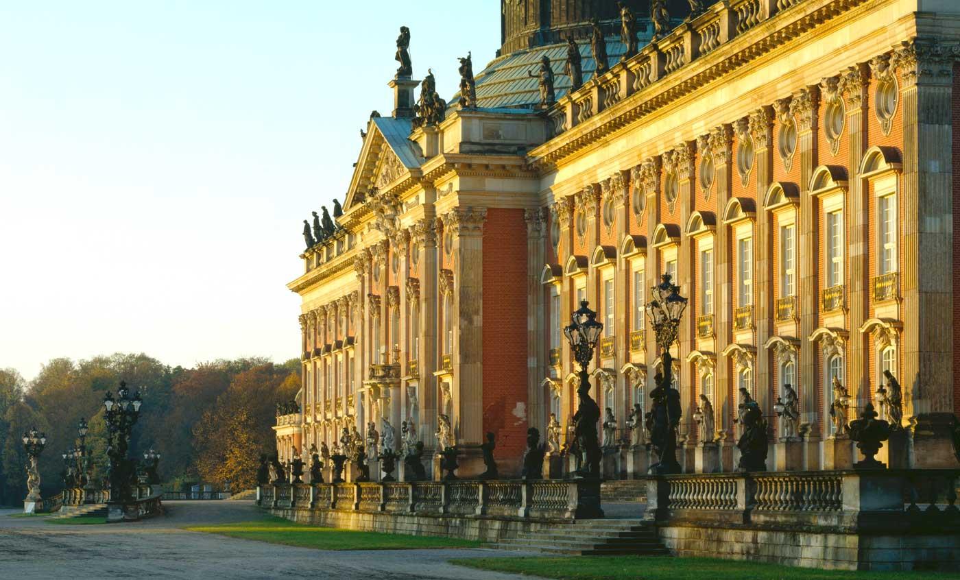 The exterior of the Neues Palais in Potsdam.