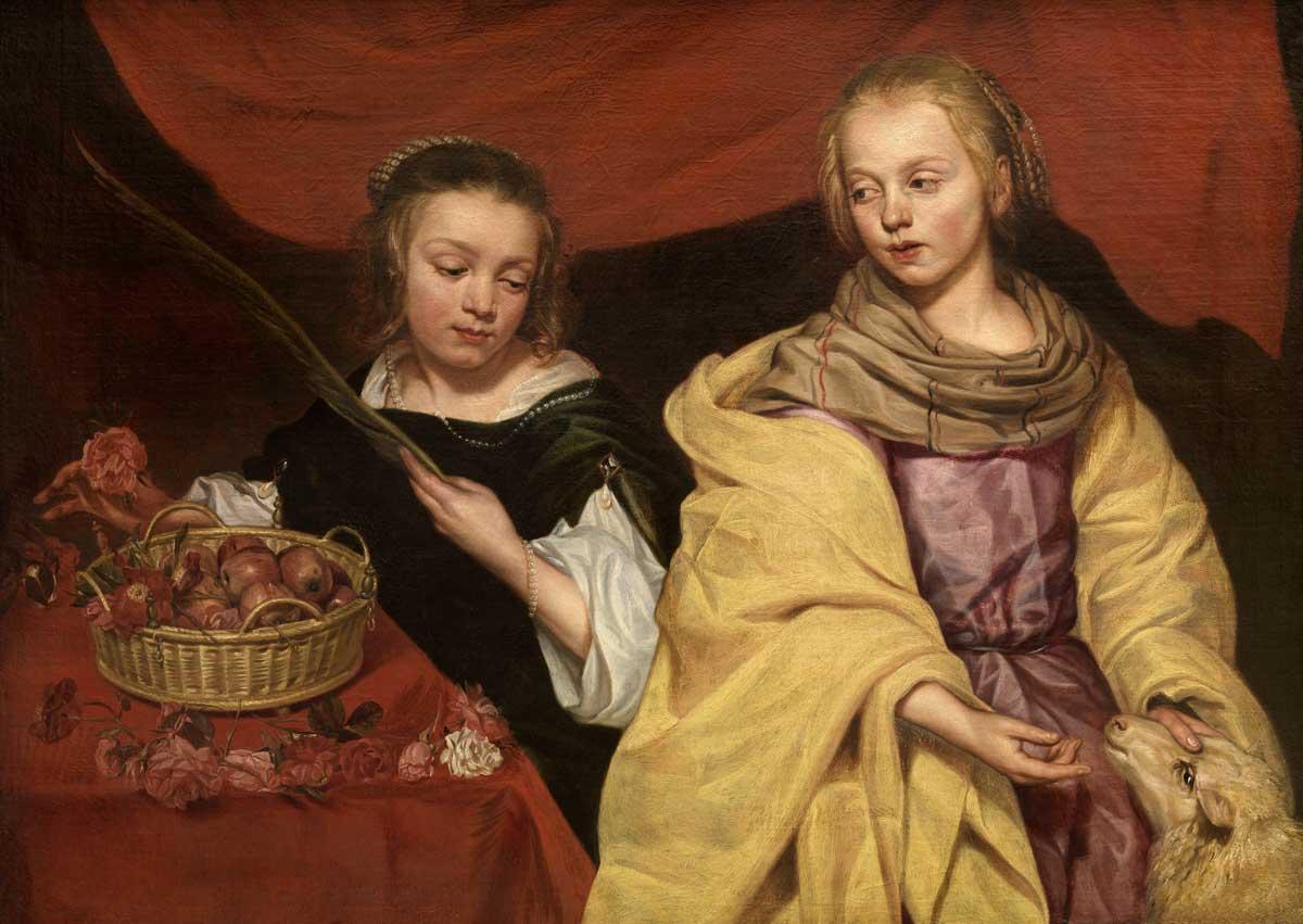 Portrait of Two Girls as the Saints Agnes and Dorothy.