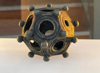 Dodecahedron on display at the National Civil War Centre, Newark Museum. 2023. Courtesy of Norton Disney History and Archaeology Group.