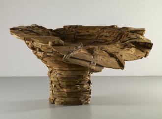 Ursula von Rydingsvard (American, b. Germany, 1942), Exploding Bowl, 2005–6, Cedar, 46 x 37 x 38 in.