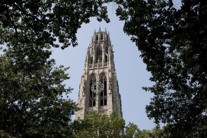 Harkness Tower from Old Campus, Yale University, New Haven, CT