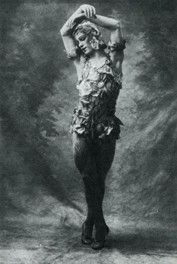 The dancer Vaslav Nijinsky in the ballet Le spectre de la rose as performed at the Royal Opera House in 1911.