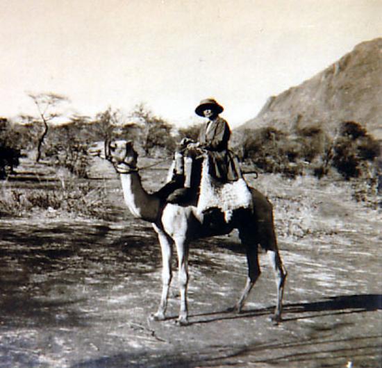 Grace Crawfoot on Camelback, ca. 1917.