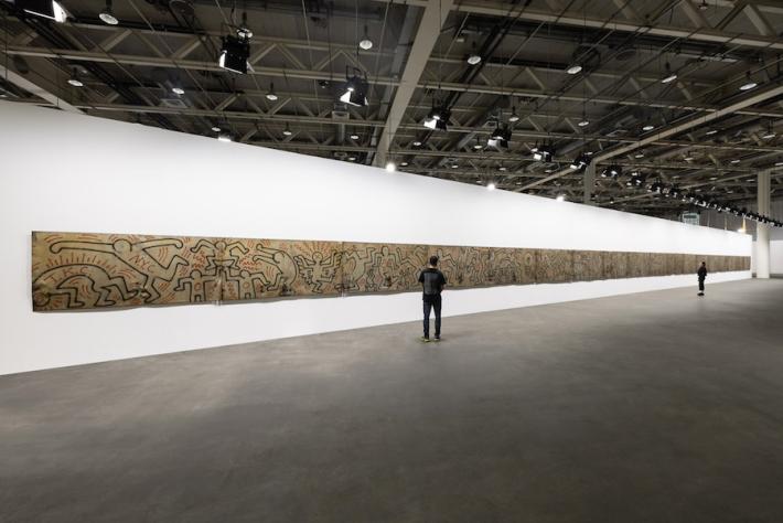 Installation view, Keith Haring, Untitled (FDR NY) No. 5-22, 1984.