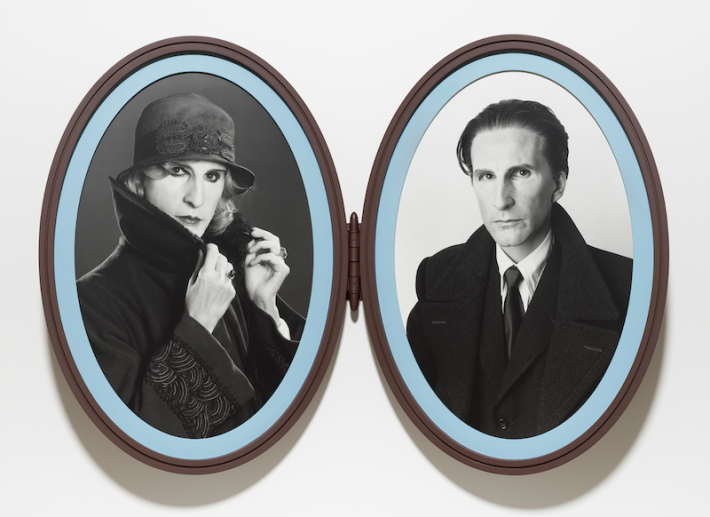 Gillian Wearing, Me as Madame and Monsieur Duchamp, 2018. Bromide prints, diptych, 44.02" x 64.25" x 1.26" (111.8 cm x 163.2 cm x 3.2 cm), Edition of 6, 2APs. Courtesy Tanya Bonakdar Gallery, New York.
