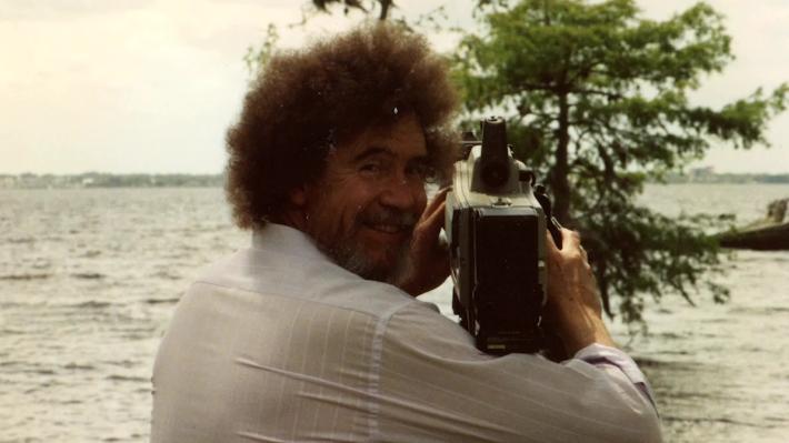 8. Bob Ross- Happy Accidents, Betrayal & Greed - Production Still of Bob Ross in nature. Courtesy Netflix.