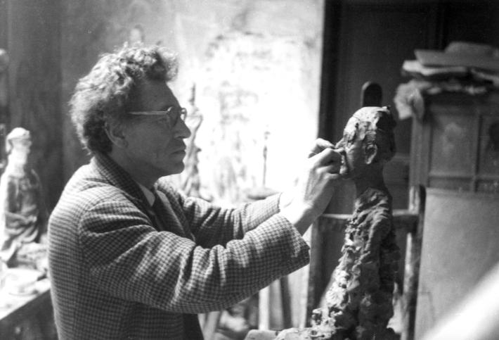 Alberto Giacometti in black and white, 1950s