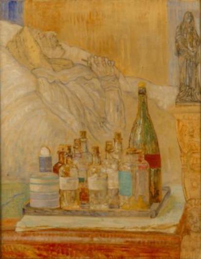 "The Artist's Mother in Death," James Ensor, 1915