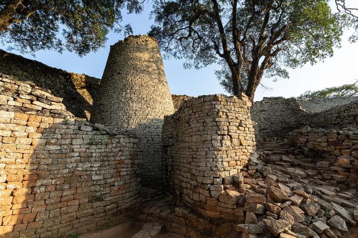 Conical Tower at Great Zimbabwe. Flickr .Photo by Andrew Moore of Johannesburg, South Africa.