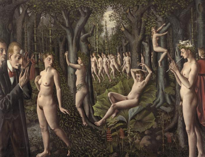 Paul Delvaux, The Awakening of the Forest, 1939. Art Institute of Chicago.