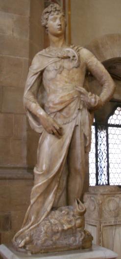 Donatello, David, 1408–1409. Marble. Museo Nazionale del Bargello, Florence.