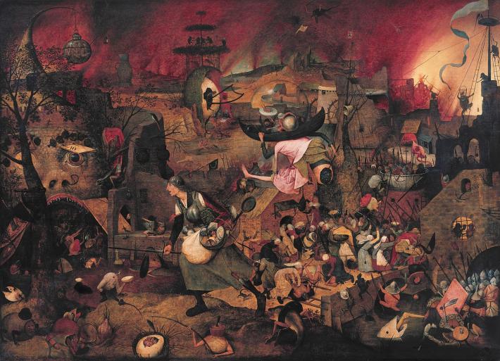 Pieter Brueghel chaotic painting of Hell