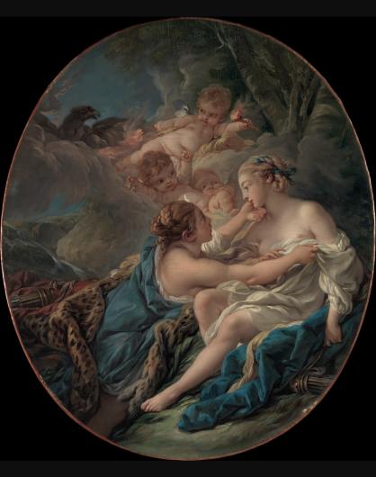 François Boucher, Jupiter, in the Guise of Diana, and Callisto, 1763.