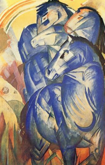 Franz Marc, The Tower of Blue Horses, 1913.