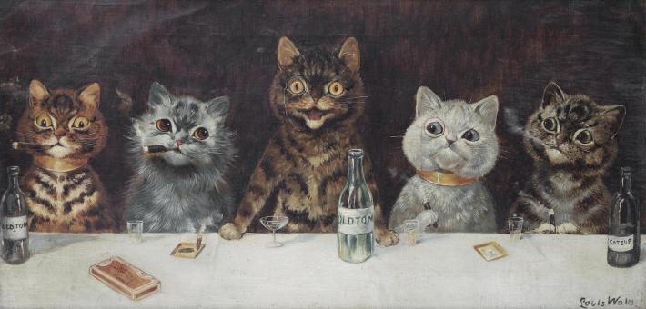 Louis Wain, The Bachelor Party, 1939.