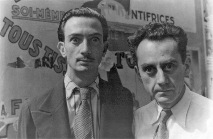 Man Ray and Salvador Dalí in 1934