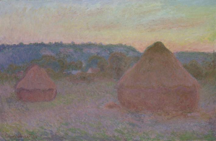 monet painting of haystacks