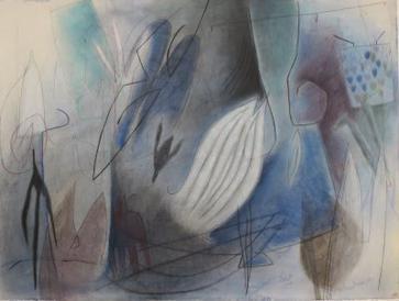 'Movement' by Emmi Whitehorse, 1989, oil and charcoal mounted on canvas, Honolulu Museum of Art