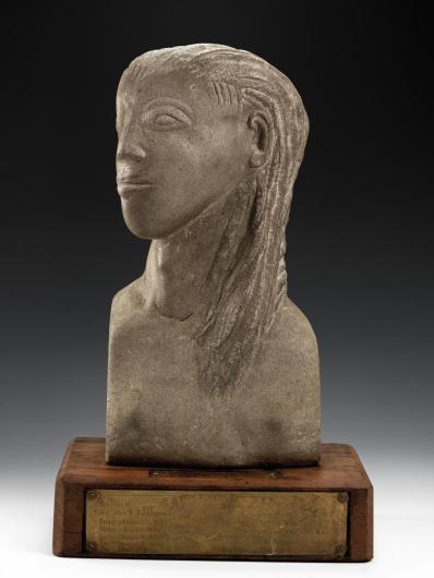 carved bust of a woman