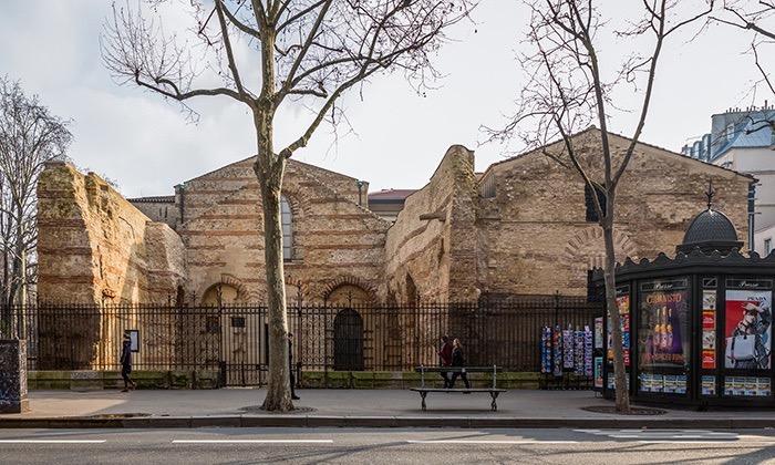 Remains of the Roman Baths in Paris (Les Thermes Antiques de Cluny) near the Boulevard Sain-Michel. Credit: Musée de Cluny. 