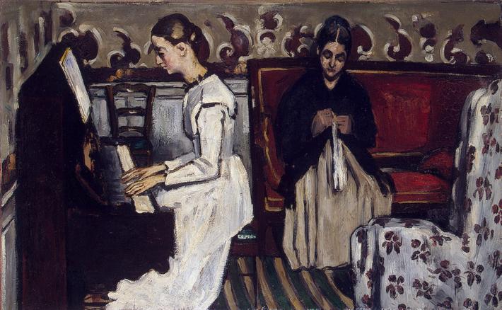 The Overture to Tannhäuser: The Artist's Mother and Sister, 1868, Paul Cézanne
