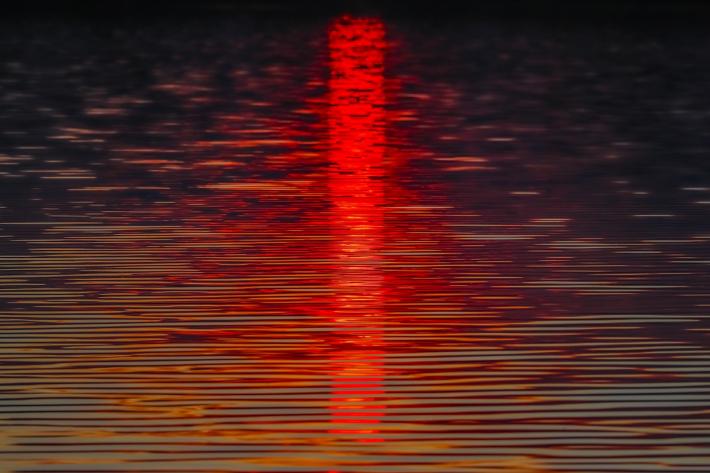 Red Sunbeam on Water. © Diane Allison, 2021.