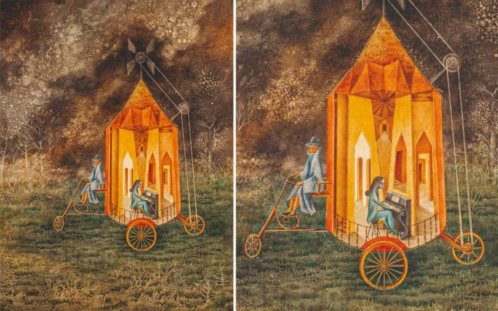Roulotte (1956), by Remedios Varo