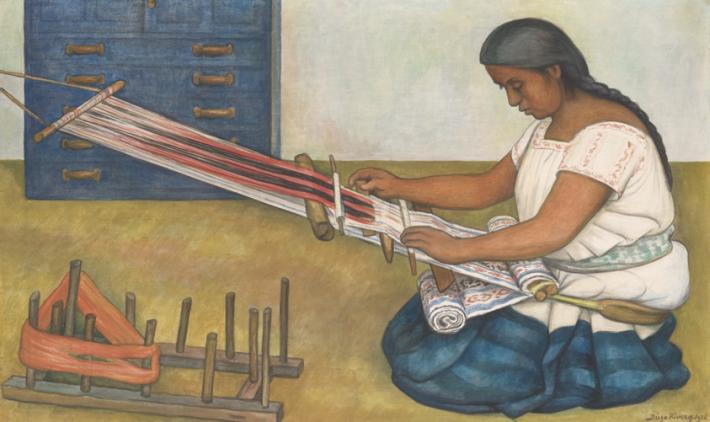 Diego Rivera, Weaving, 1936. Art Institute of Chicago.