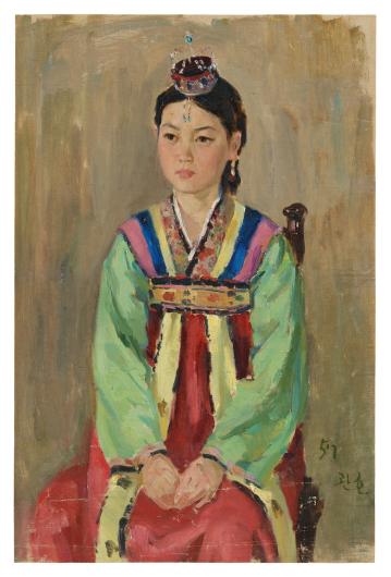 Kim Kwan-ho, Portrait of the Artist’s Daughter, 1957