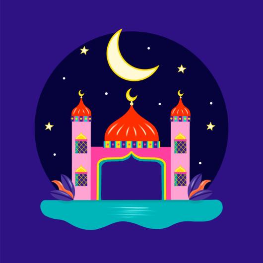 This sticker was created by Hala Al Abbasi for Instagram, and was inspired by the happy and beautiful atmosphere that observers of the month share with their families and loved ones.
