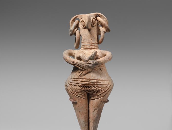 Made by the Cypriot culture in the Late Cypriot II period, ca. 1450–1200 B.C. Height is 8 3/16 in (20.80 cm).
