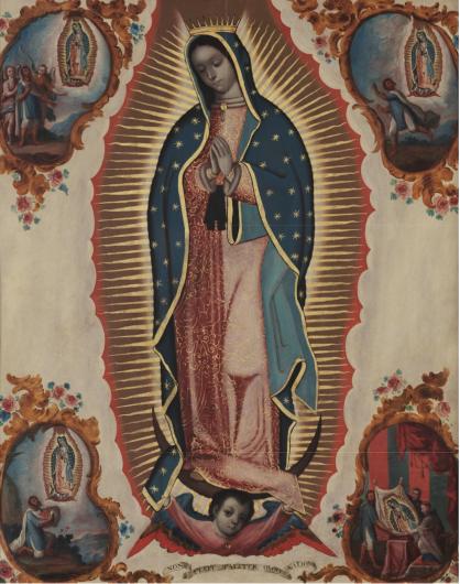 Sebastián Zalcedo, Lady of Guadalupe, ca. 1780. Oil and copper plate. 68.4 x 54.8 cm. 