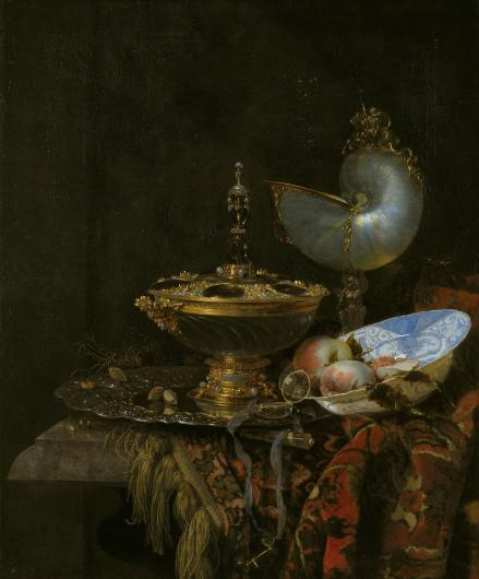 dutch still life with a nautilus shell