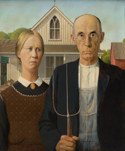 Grant Wood, American Gothic, 1930. Art Institute of Chicago.