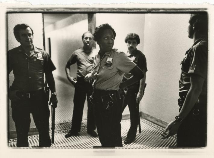 Jane Hoffer (active ca 1975-present), photographer Officer Walker, 1975 or 1978 Patricia D. Klingenstein Library, New-York Historical Society