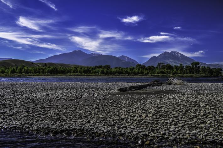 The Mighty Yellowstone River on a Beautiful Spring Day in Big Sky Country.