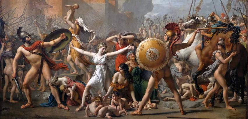 Jacques Louis David, Intervention of the Sabine Women, 1799.
