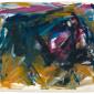 Elaine De Kooning, Bullfight, 1957, oil on paper. 38.1 x 45.1 cm. 