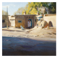 Taos Perspective (triptych), 12 x 12 in. panels, oil; left to right, Glenn Dean, Josh Elliott, Logan Maxwell Hagege