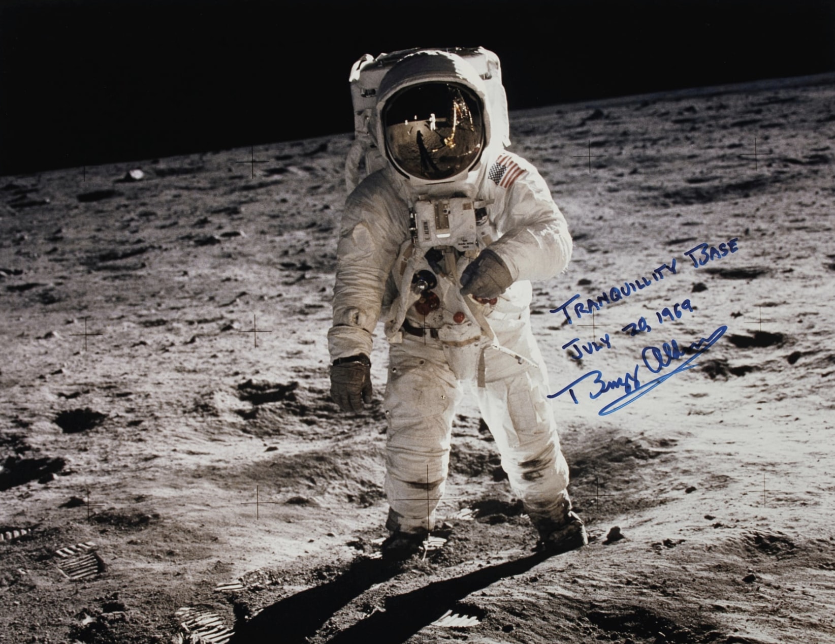 Signed Photo of the Moon Landing